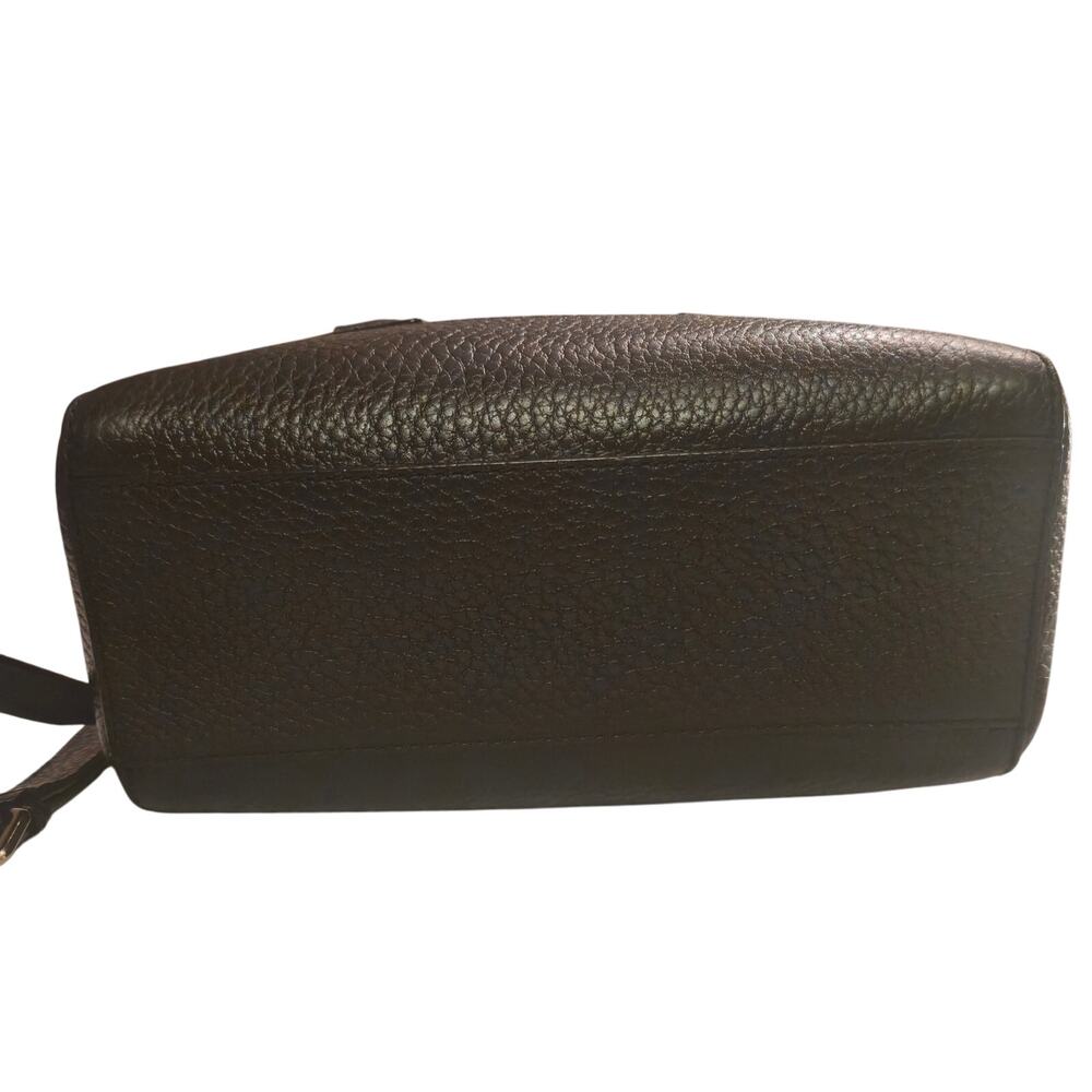 Kate Spade Southport Ave Alessa Satchel/Cross Body Beige Black Pebbled Leather - Picture 6 of 15